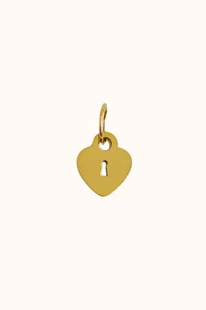 Heart Lock Charm (Stainless Steel)