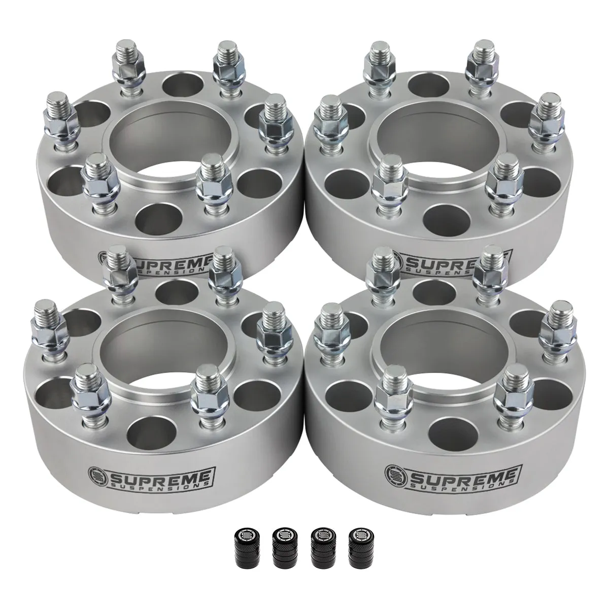 Hub Centric Wheel Spacers FORD / LINCOLN BP 6x135mm M14x2 Studs   Tire Valve Caps
