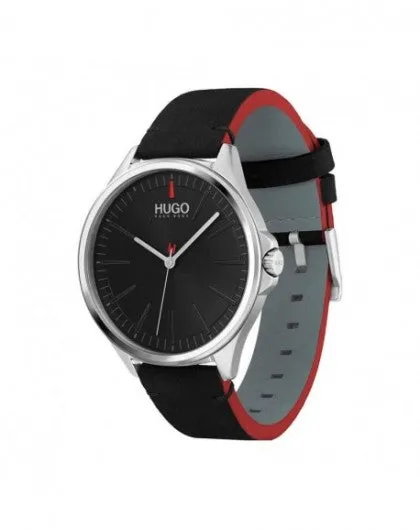 HUGO BOSS Smash Montre Homme Cuir Noir
