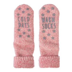 Huissok Antislip TEKST 15030 Roze