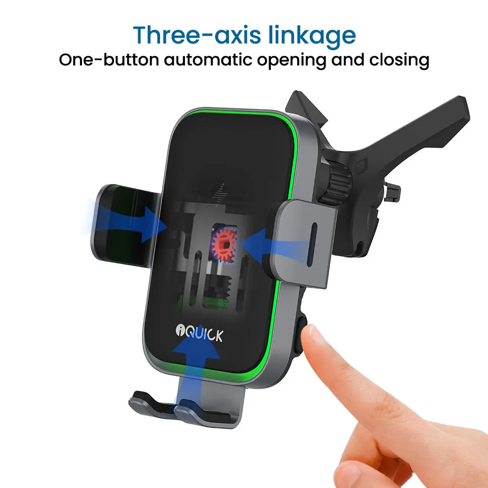 iQuick Wireless Car Charger Mount iOX3 - Black