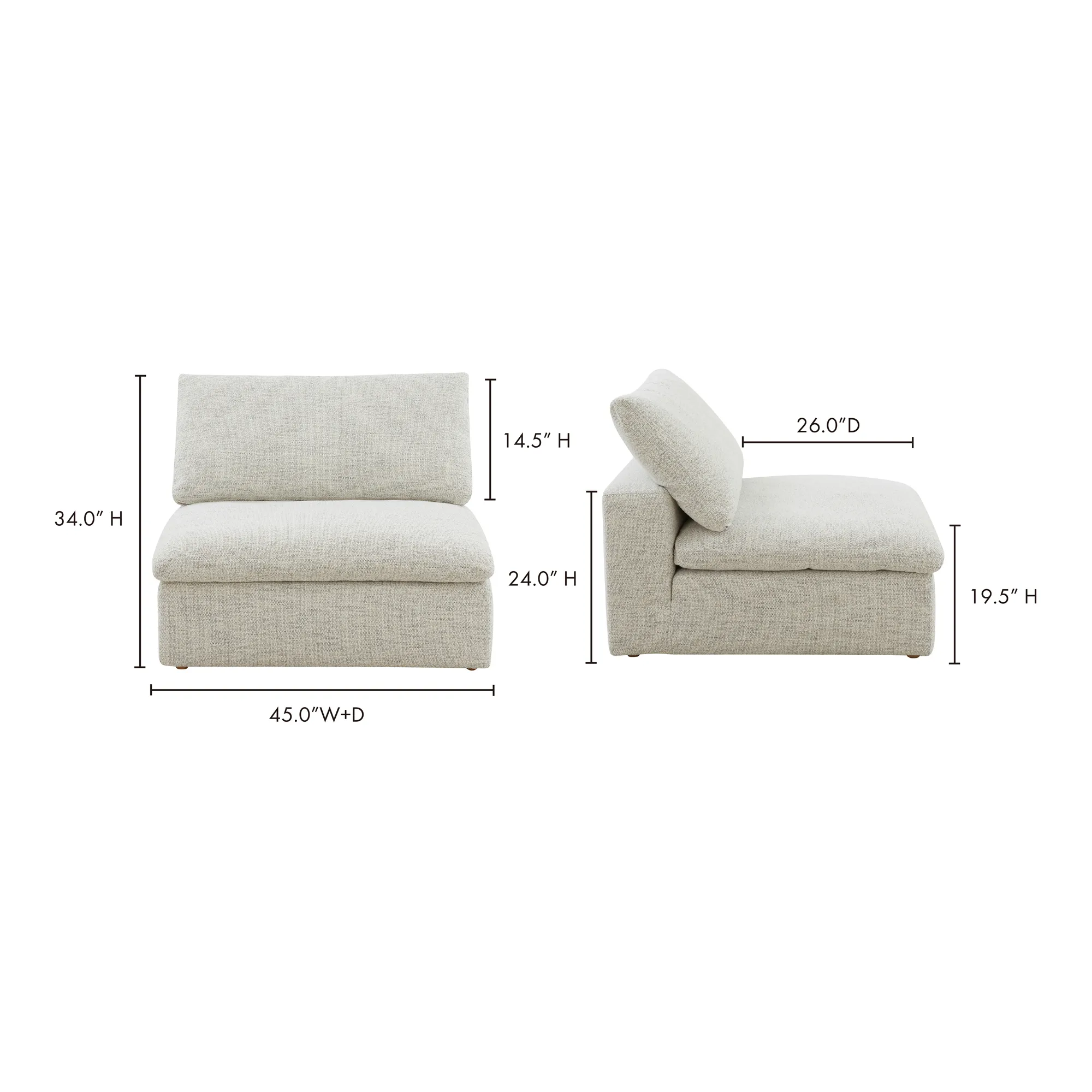 JLA Performance Cushioned Slipper Chair