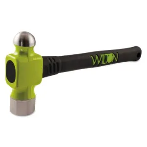 JPW Industries Unbreakable™ Ball Pein Hammer, Unbreakable Handle, No-Slip Grip, 18 in, Drop Forged steel, 24 oz Head, 32414