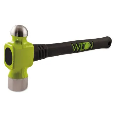 JPW Industries Unbreakable™ Ball Pein Hammer, Unbreakable Handle, No-Slip Grip, 18 in, Drop Forged steel, 24 oz Head, 32414