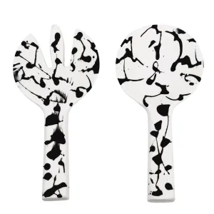 Jumbo Servers White w/ Black Splatter