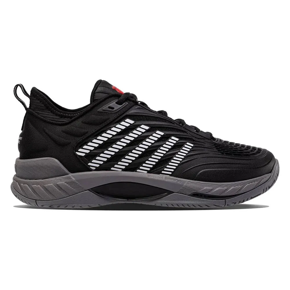 K-Swiss Hypercourt Supreme 2 Men's Tennis Shoe (Black/Grey/Firey Red)