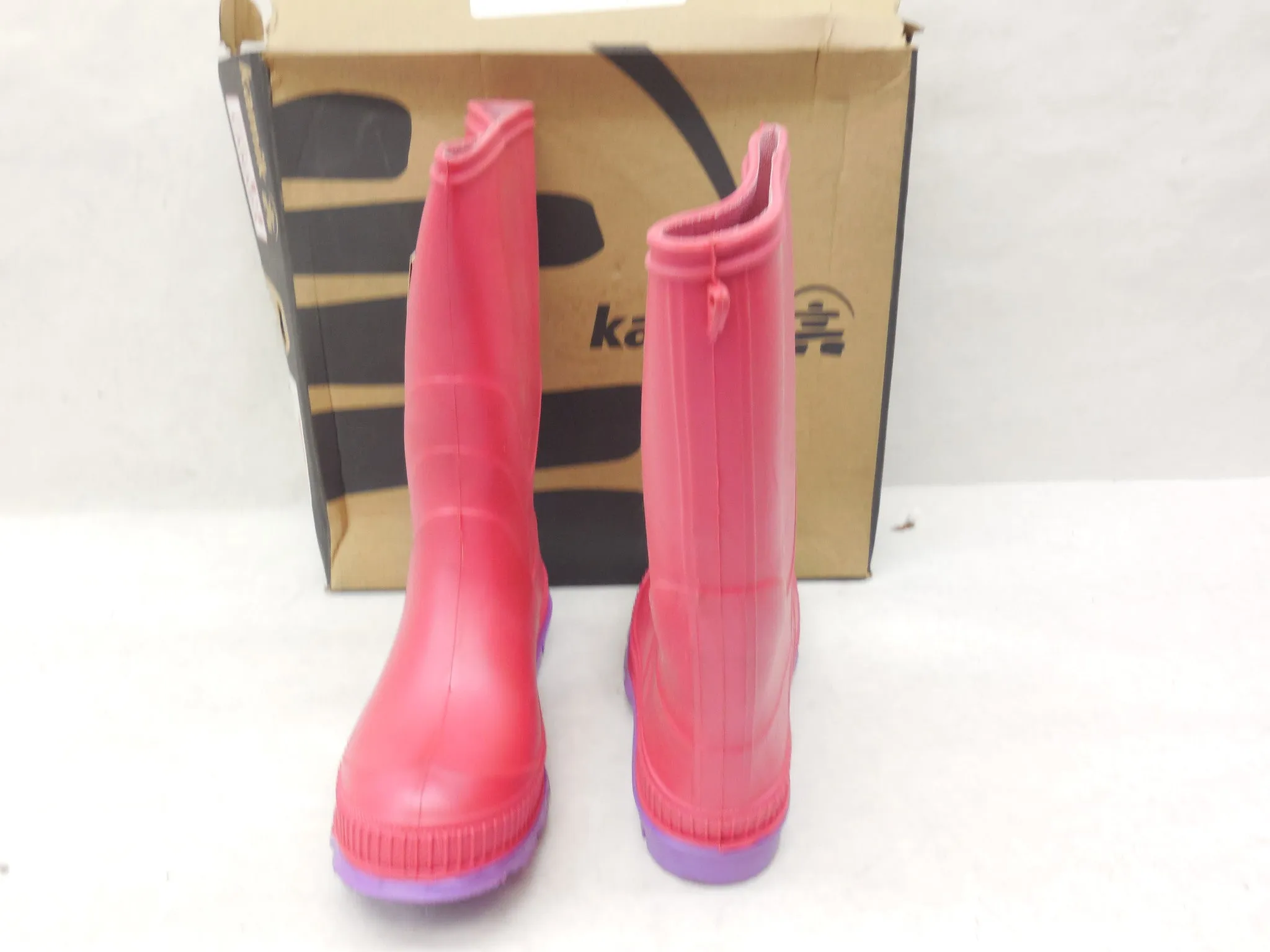 Kamik Kids Stomp Pink & Purple Rainboots Wellies Size 2