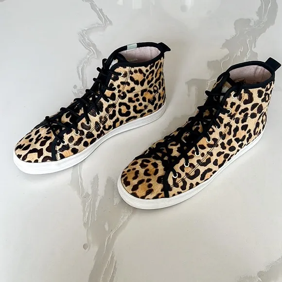 Keds x Kate Spade New York Kickstart Hi Leopard Print Sneakers Womens Sz 8.5