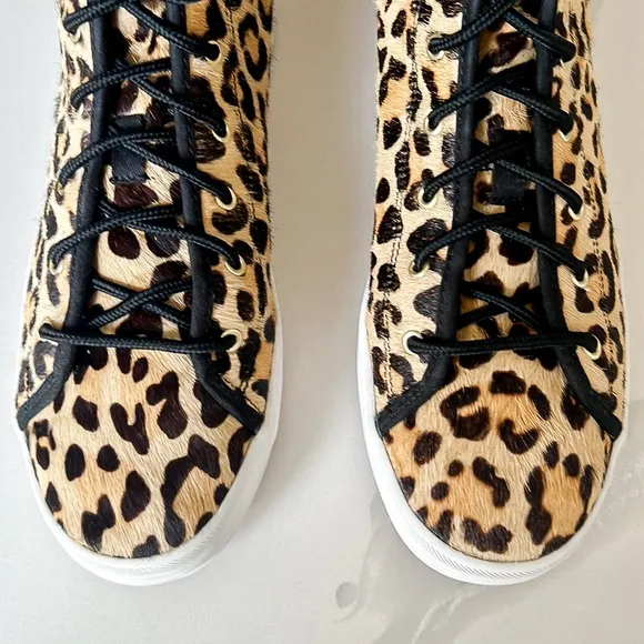 Keds x Kate Spade New York Kickstart Hi Leopard Print Sneakers Womens Sz 8.5