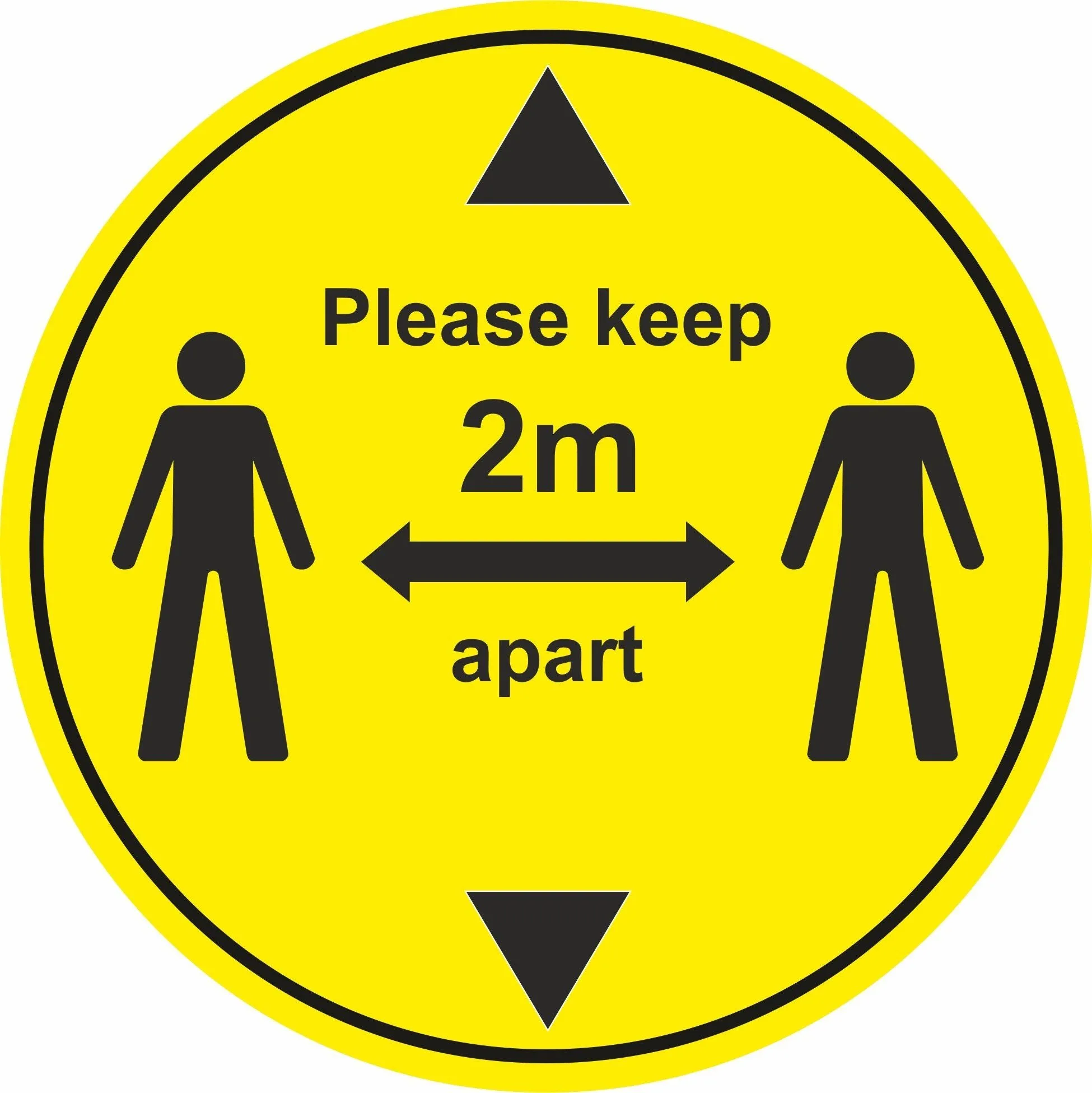 Keep 2m apart with arrows Floor Sign