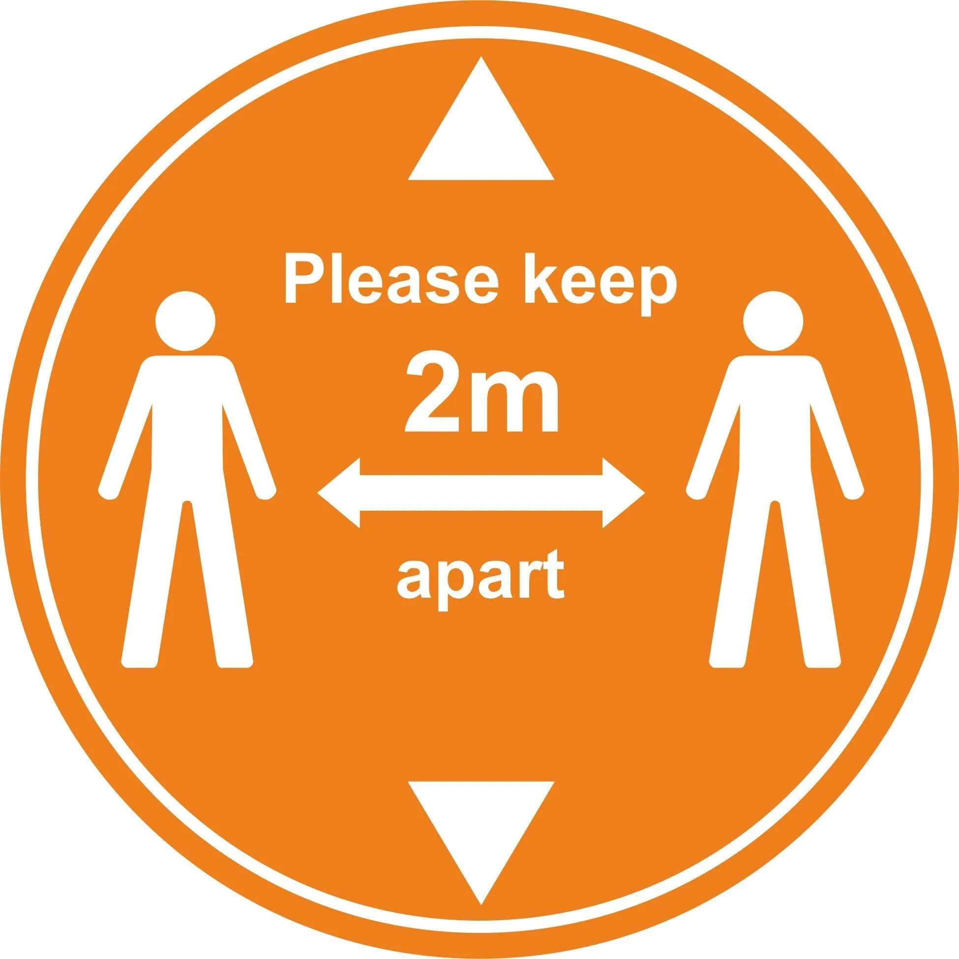Keep 2m apart with arrows Floor Sign