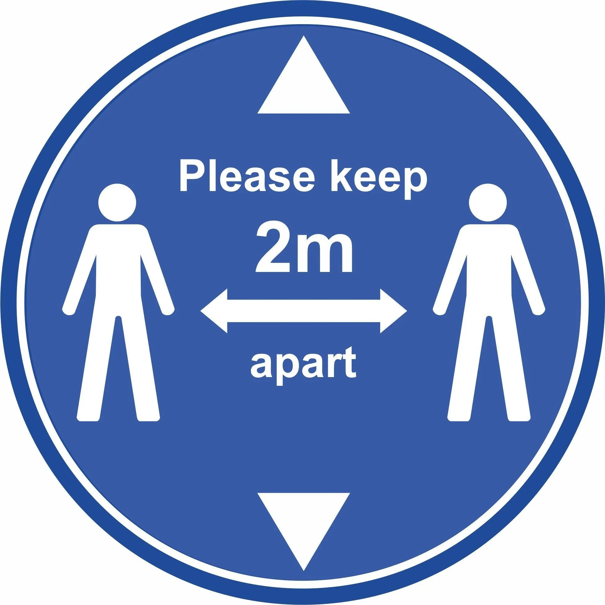 Keep 2m apart with arrows Floor Sign