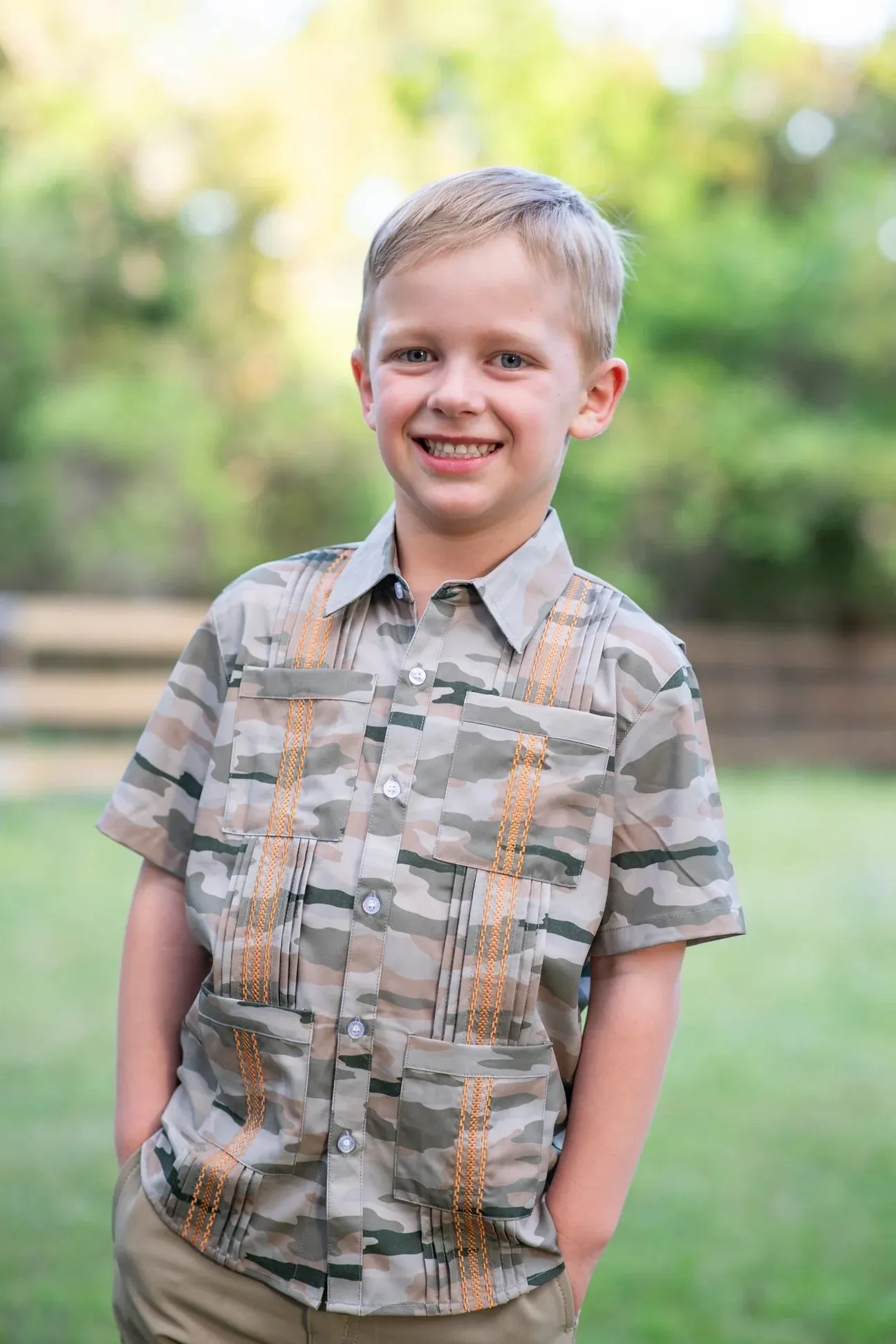 KIDS GUAYABERA SHIRT