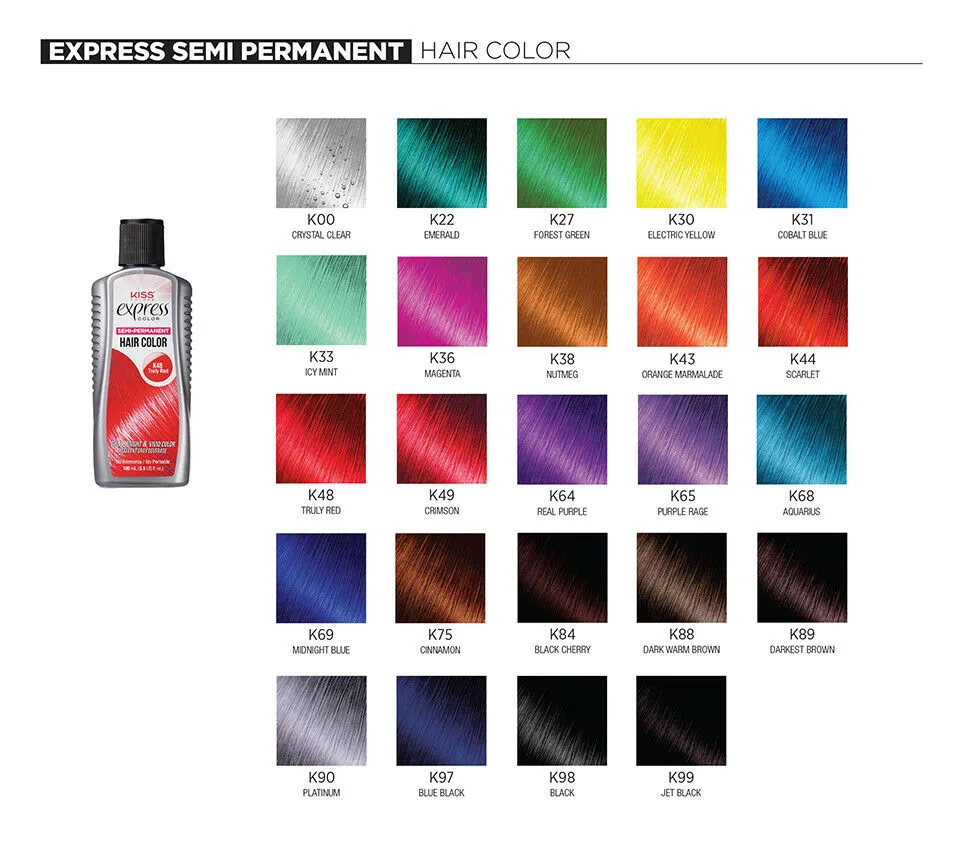 Kiss Express Color Semi Permanent Hair Color
