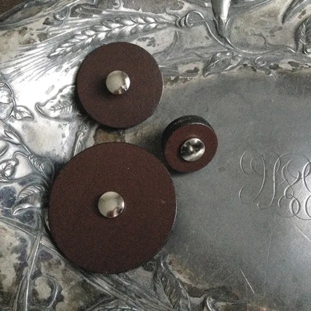 Leather Pedestal Button