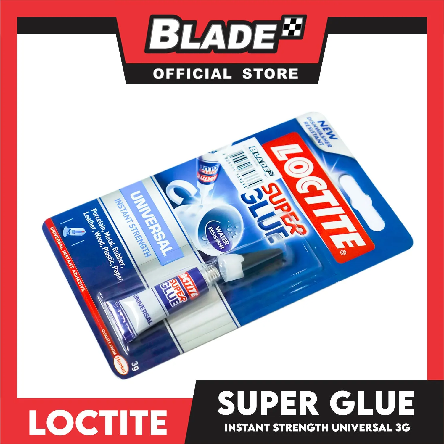 Loctite Super Glue Water Resistant 3g Universal Instant Strength