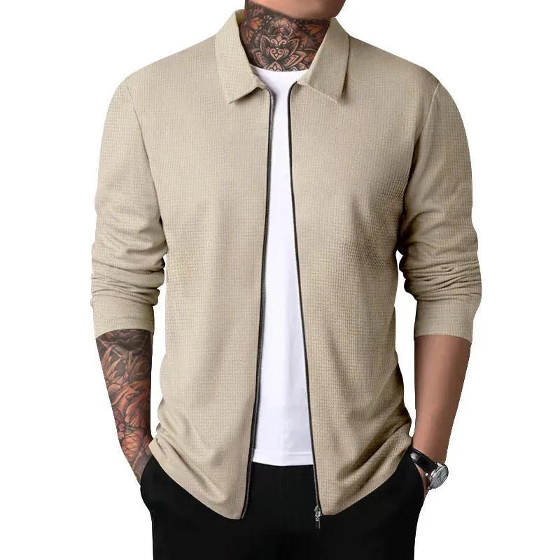Luca Amalfi Waffle-Knit Zip Jacket