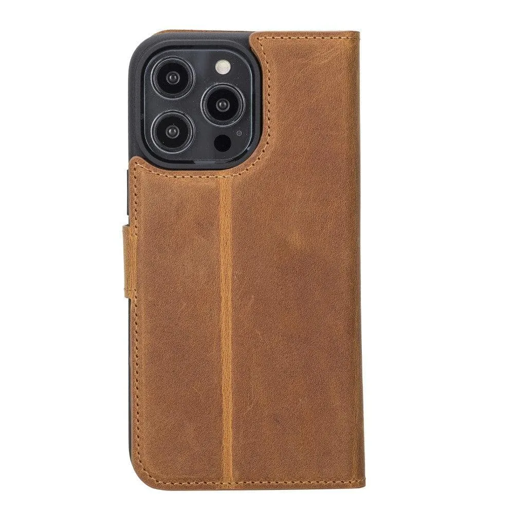 Magic iPhone 14 Series Detachable Genuine Leather Case / MW