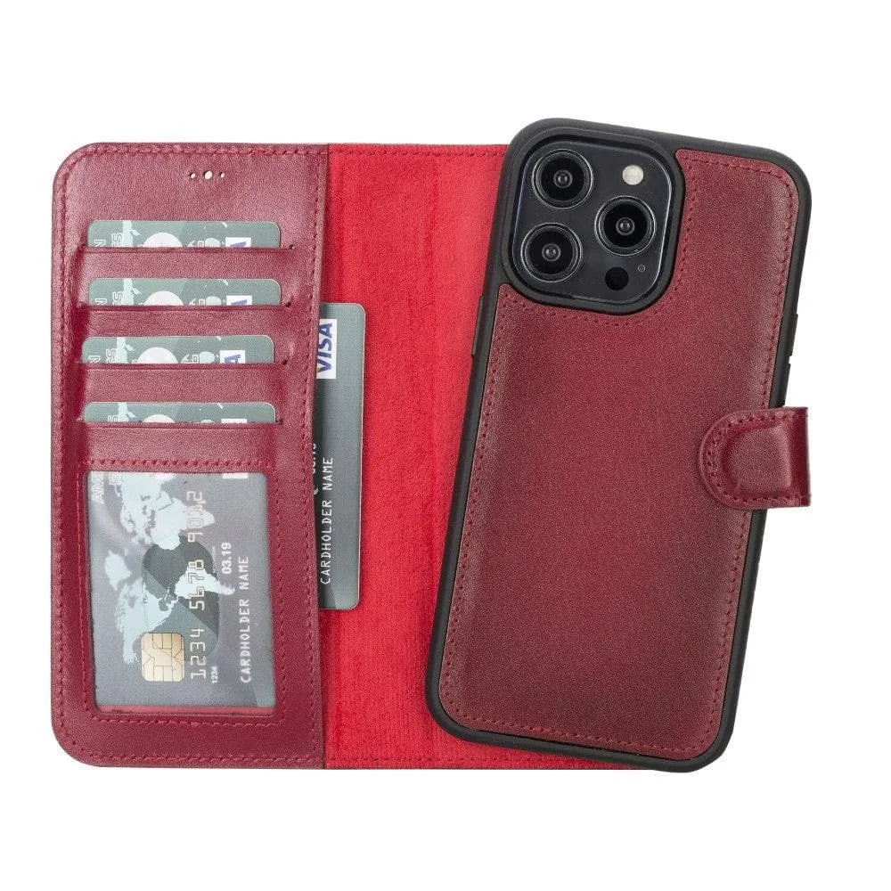 Magic iPhone 14 Series Detachable Genuine Leather Case / MW