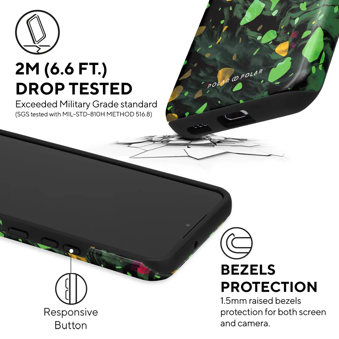Malachite Terrazzo Gem Custom - Samsung Galaxy S22 5G Case