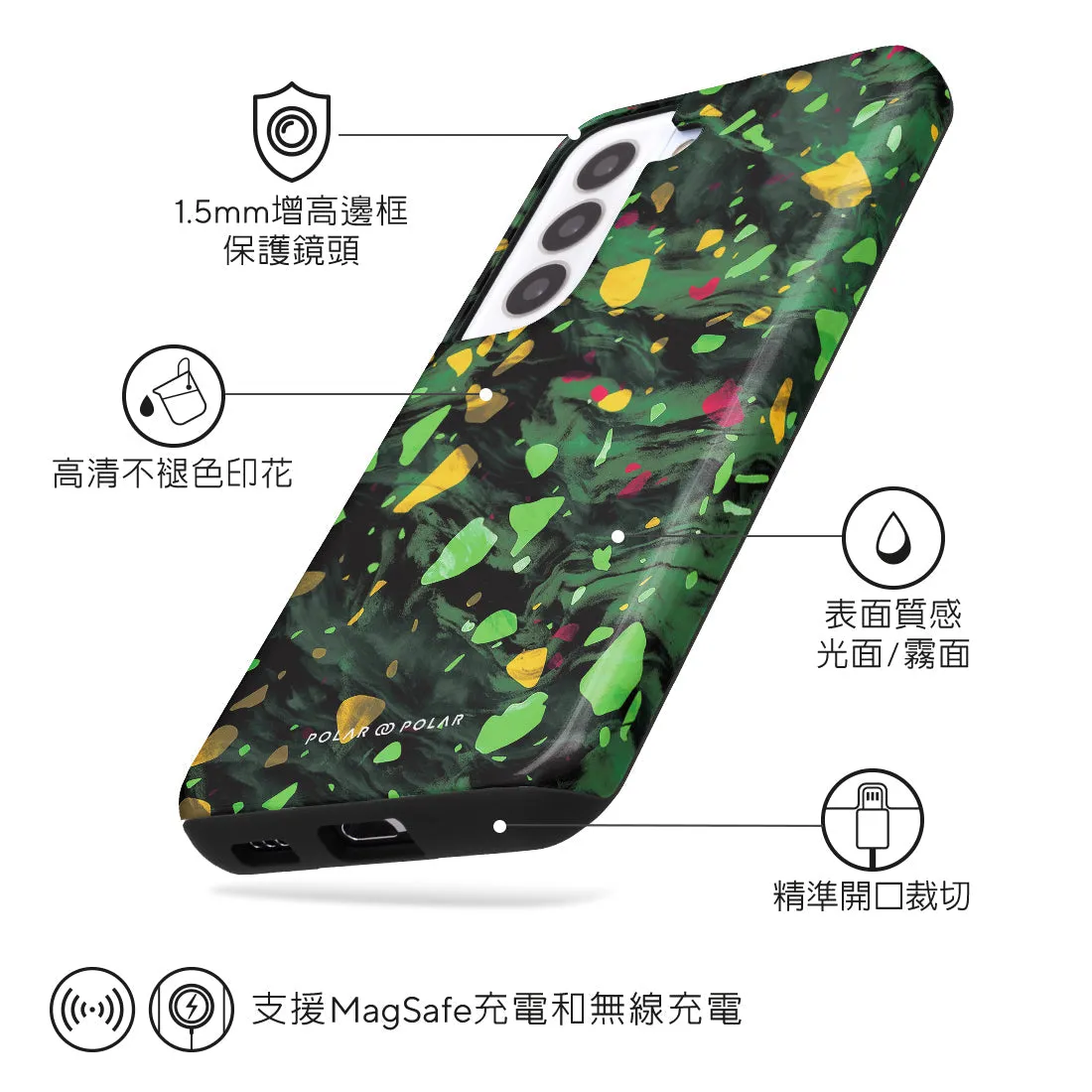 Malachite Terrazzo Gem Custom - Samsung Galaxy S22 5G Case