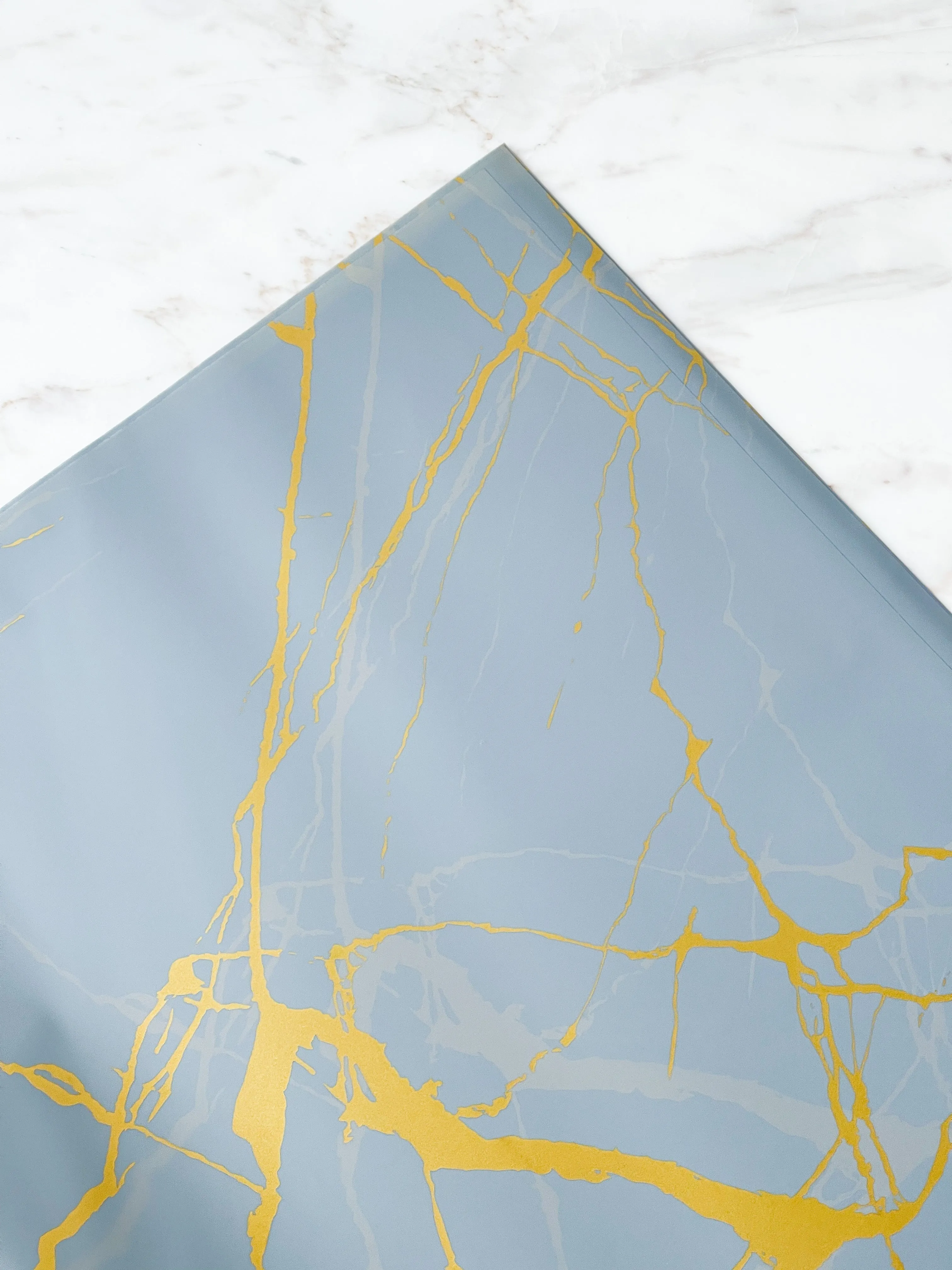 Matte finish Waterproof Marble wrapping paper(Transparent)