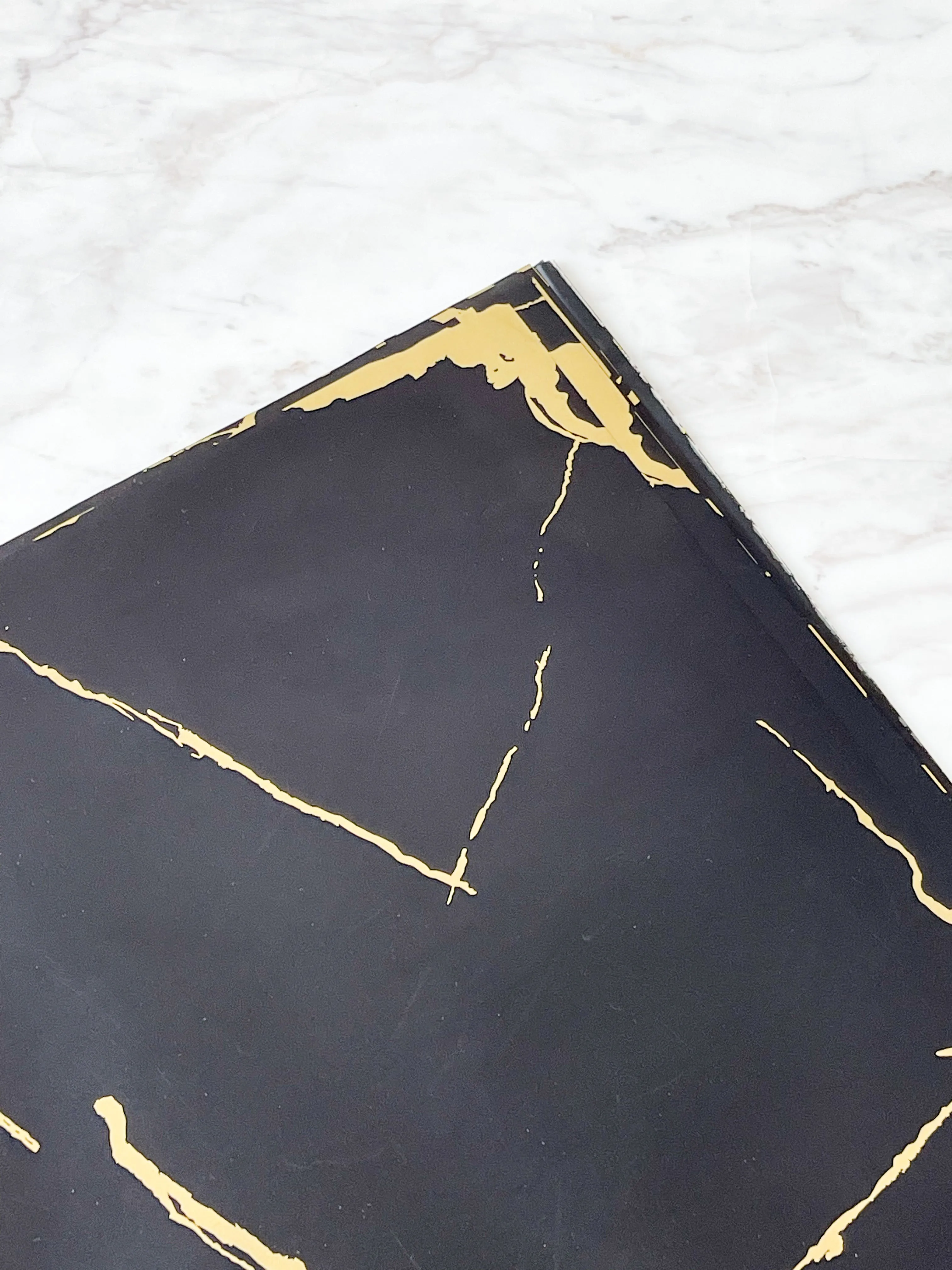 Matte finish Waterproof Marble wrapping paper(Transparent)