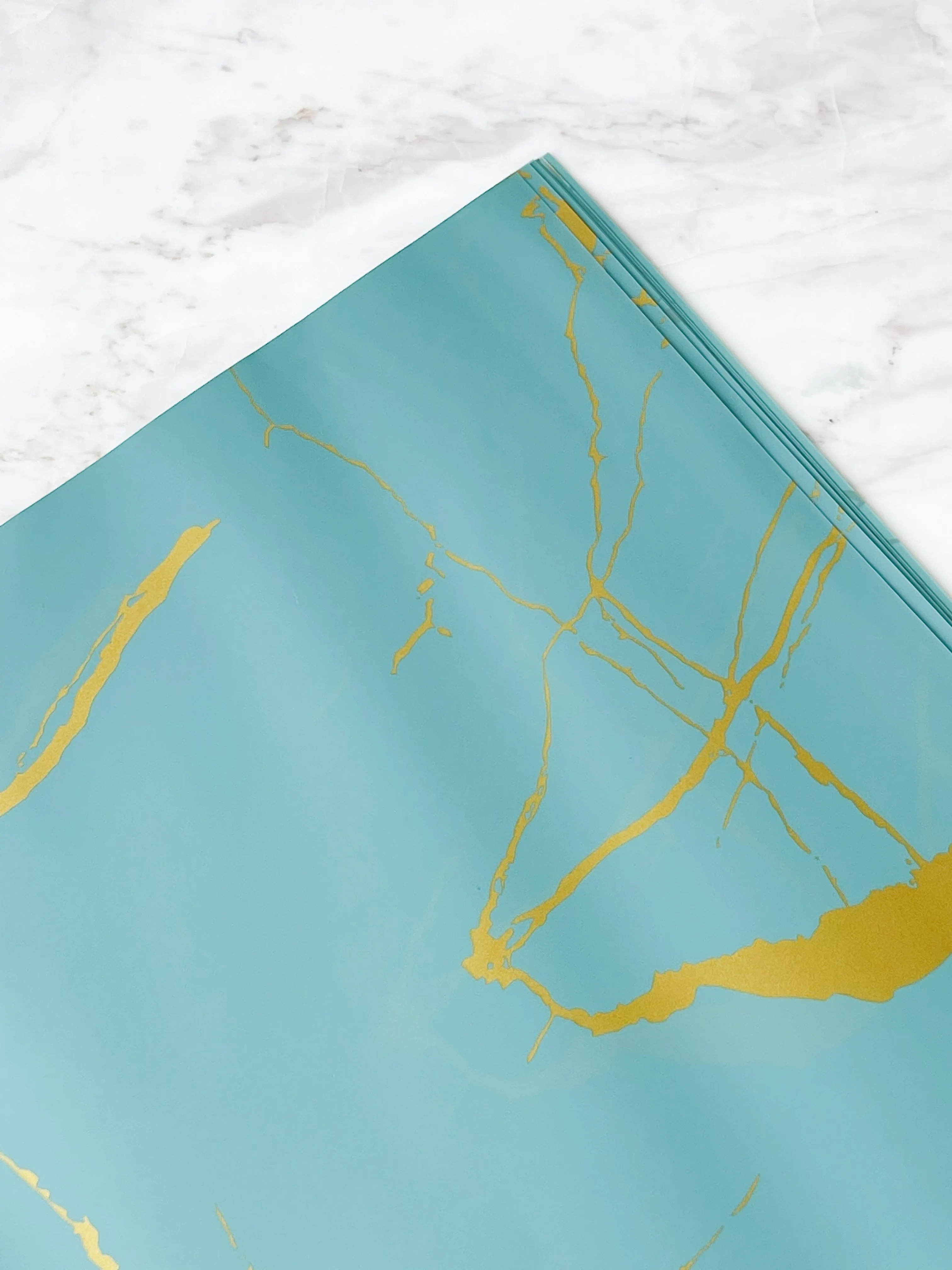 Matte finish Waterproof Marble wrapping paper(Transparent)