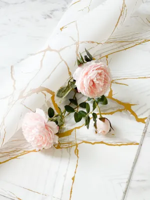 Matte finish Waterproof Marble wrapping paper(Transparent)