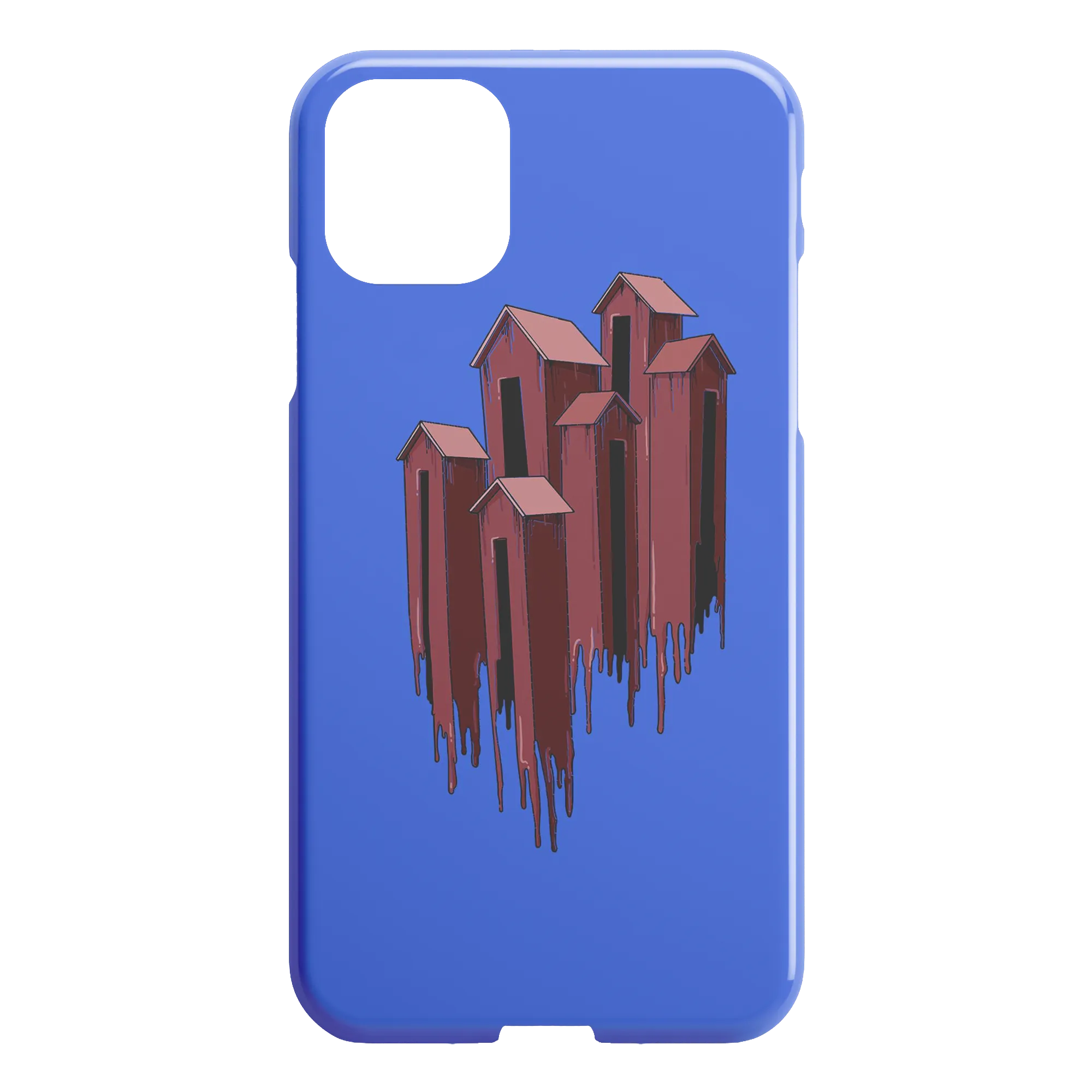 Melting Houses iPhone Case - Blue