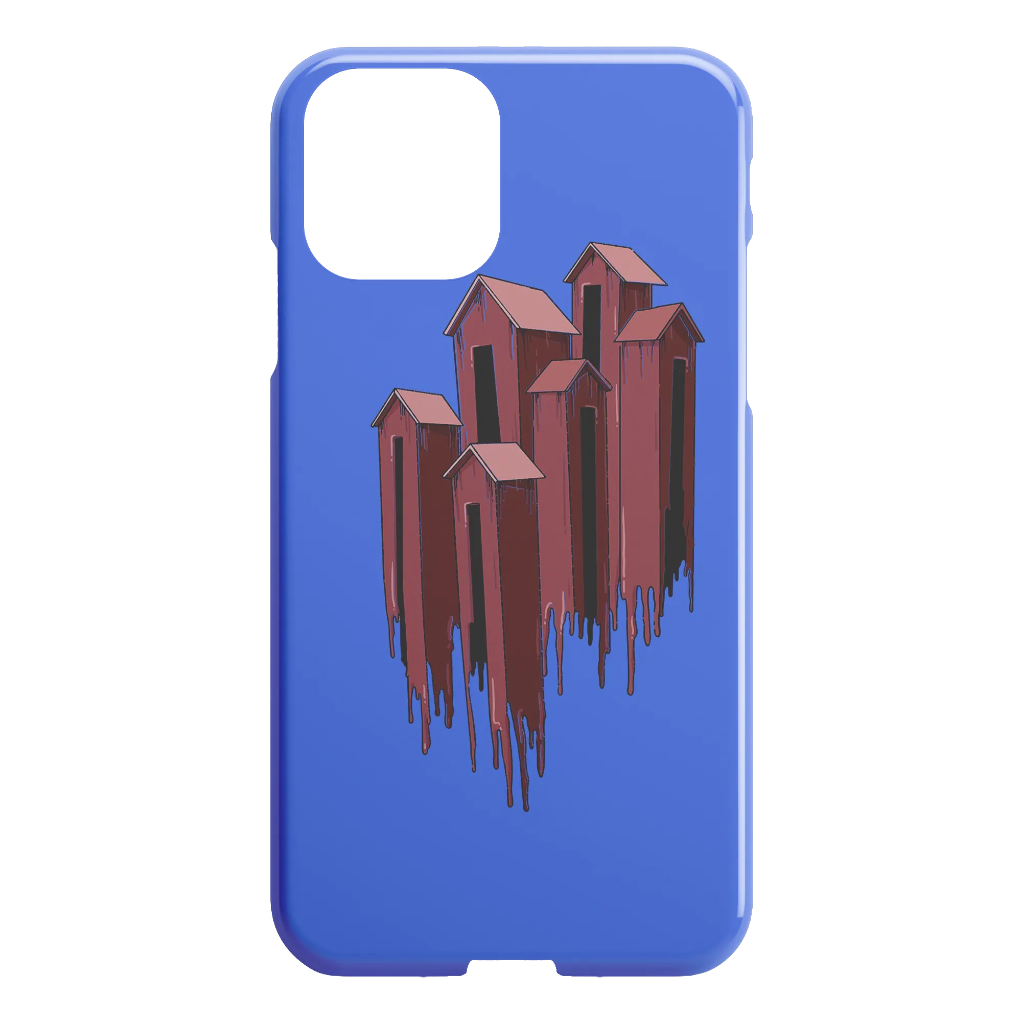 Melting Houses iPhone Case - Blue