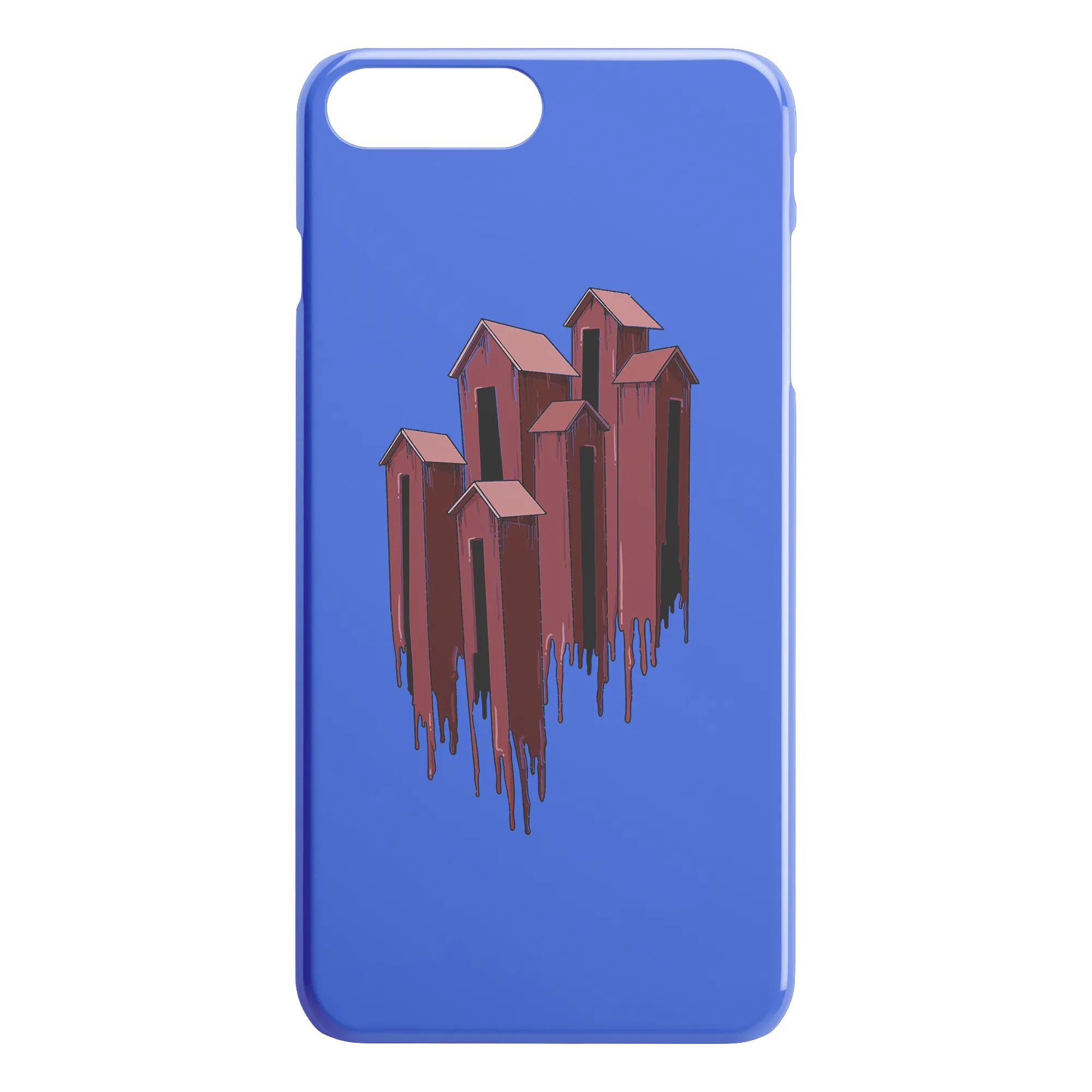 Melting Houses iPhone Case - Blue