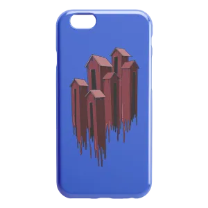 Melting Houses iPhone Case - Blue