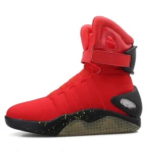 Men basketball shoes Led light shoes men sneakers High quality "Back to Future" led glowing shoes for men COsplay high top shoes