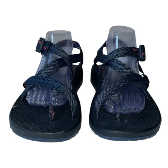 MEN'S Size 9 Z/2 ADJUSTABLE STRAP‎ CLASSIC SANDAL. Color: blue and black.