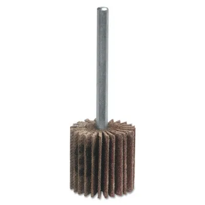 Merit Abrasives Micro-Mini Flap Wheels with Mounted Steel Shanks, 3/4 in x 5/8 in, 80 Grit, 08834137581