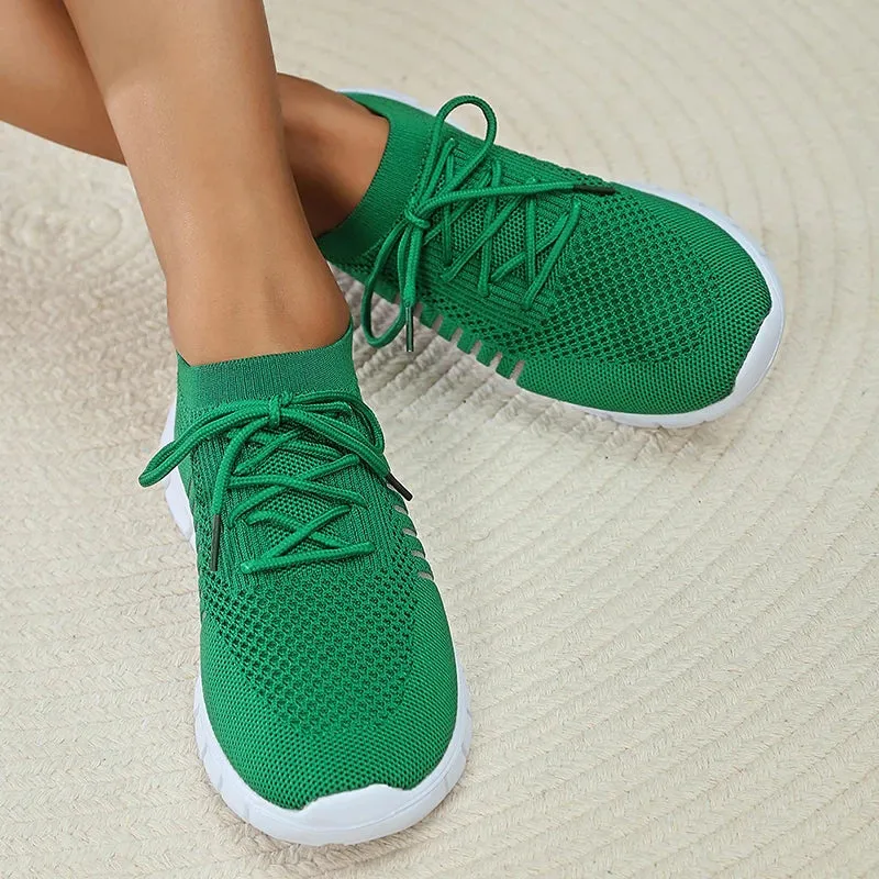 Mesh Breathable Soft Sole Sneakers Women Lightweight Non-Slip Running Walking Shoes Woman