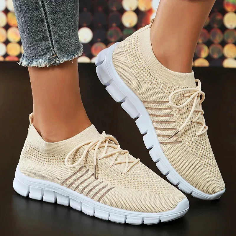 Mesh Breathable Soft Sole Sneakers Women Lightweight Non-Slip Running Walking Shoes Woman