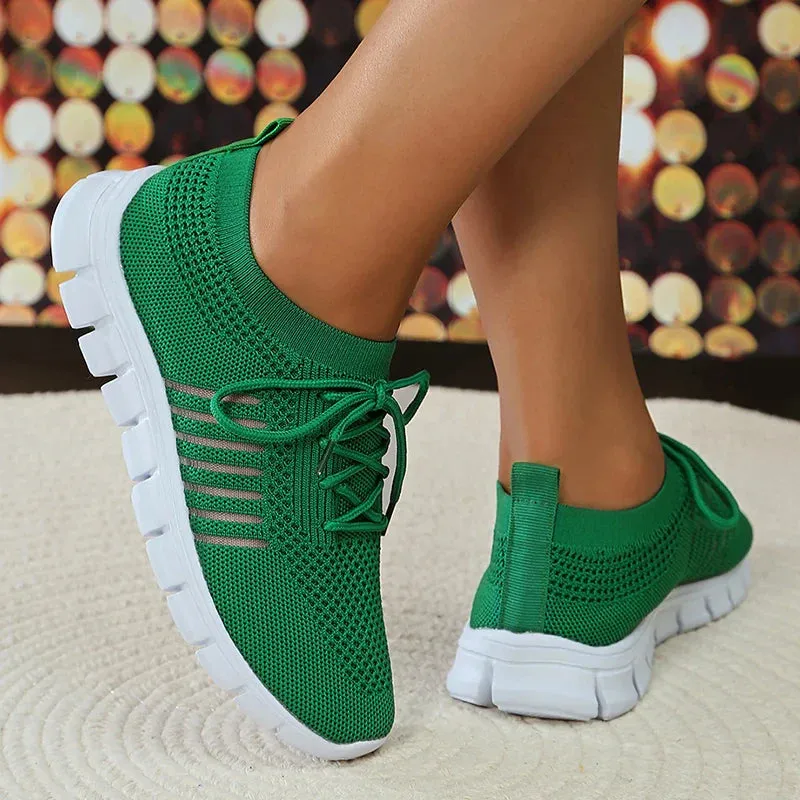 Mesh Breathable Soft Sole Sneakers Women Lightweight Non-Slip Running Walking Shoes Woman