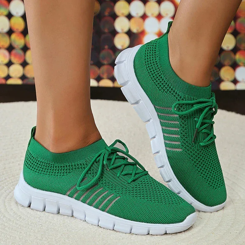 Mesh Breathable Soft Sole Sneakers Women Lightweight Non-Slip Running Walking Shoes Woman