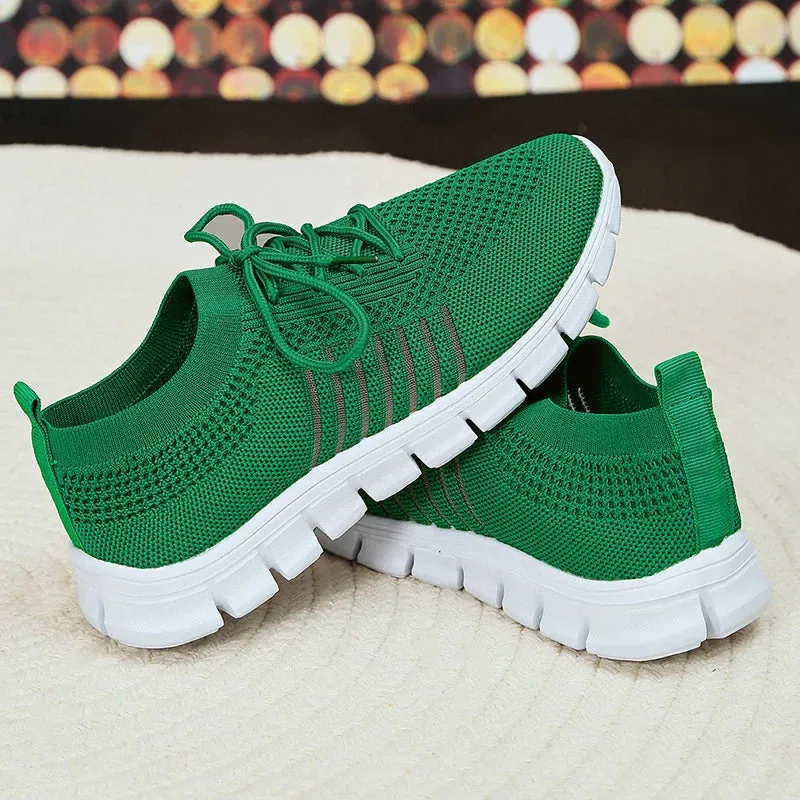 Mesh Breathable Soft Sole Sneakers Women Lightweight Non-Slip Running Walking Shoes Woman