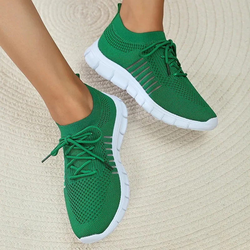 Mesh Breathable Soft Sole Sneakers Women Lightweight Non-Slip Running Walking Shoes Woman