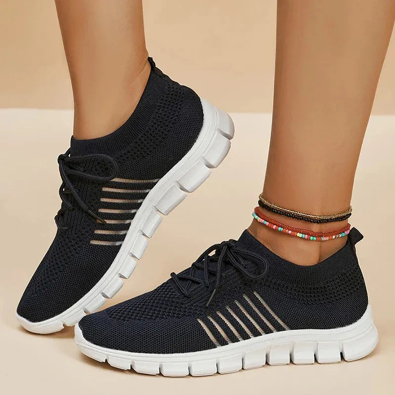 Mesh Breathable Soft Sole Sneakers Women Lightweight Non-Slip Running Walking Shoes Woman