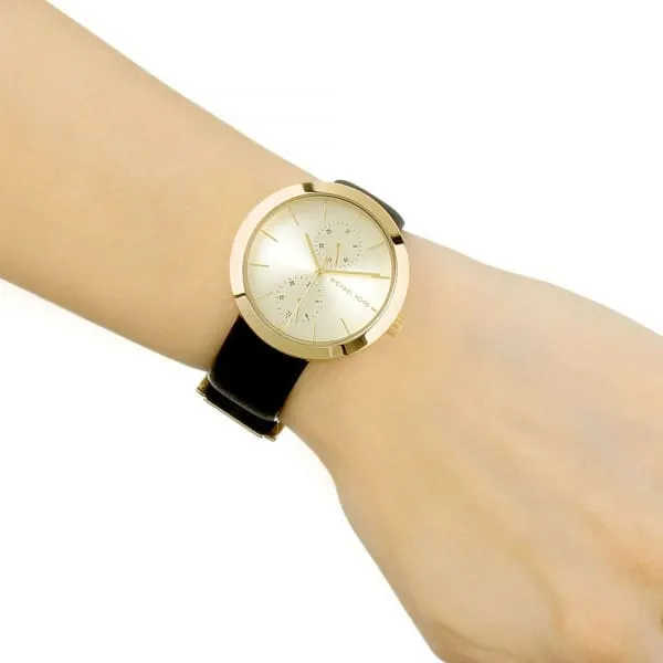 Michael Kors Womens Analogue Quartz Watch with Leather Strap MK2574