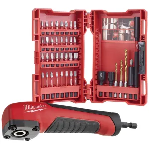 Milwaukee Shockwave Impact Duty Screwdriver Bit Set with Right Angle Attachment 41 Piece