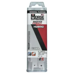 M.K. Morse Bimetal Reciprocating Saw Blades, 6 in X 3/4 in, Wood/Metal, RB6501014T50