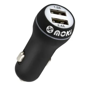 Moki Dual USB Car Charger Black