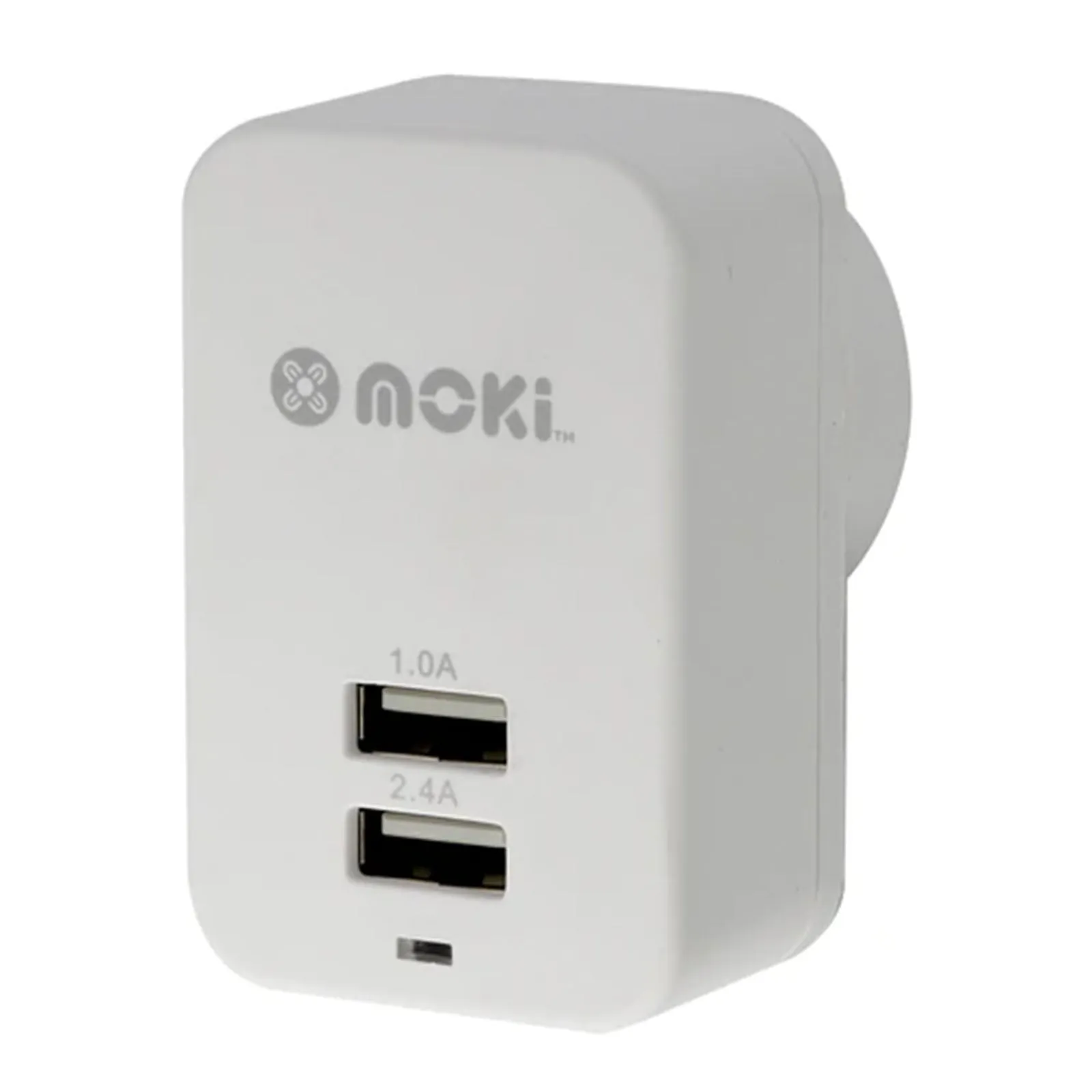 Moki Dual USB Wall Charger White