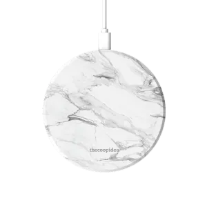 MOON - Marble White Wireless Charging Pad