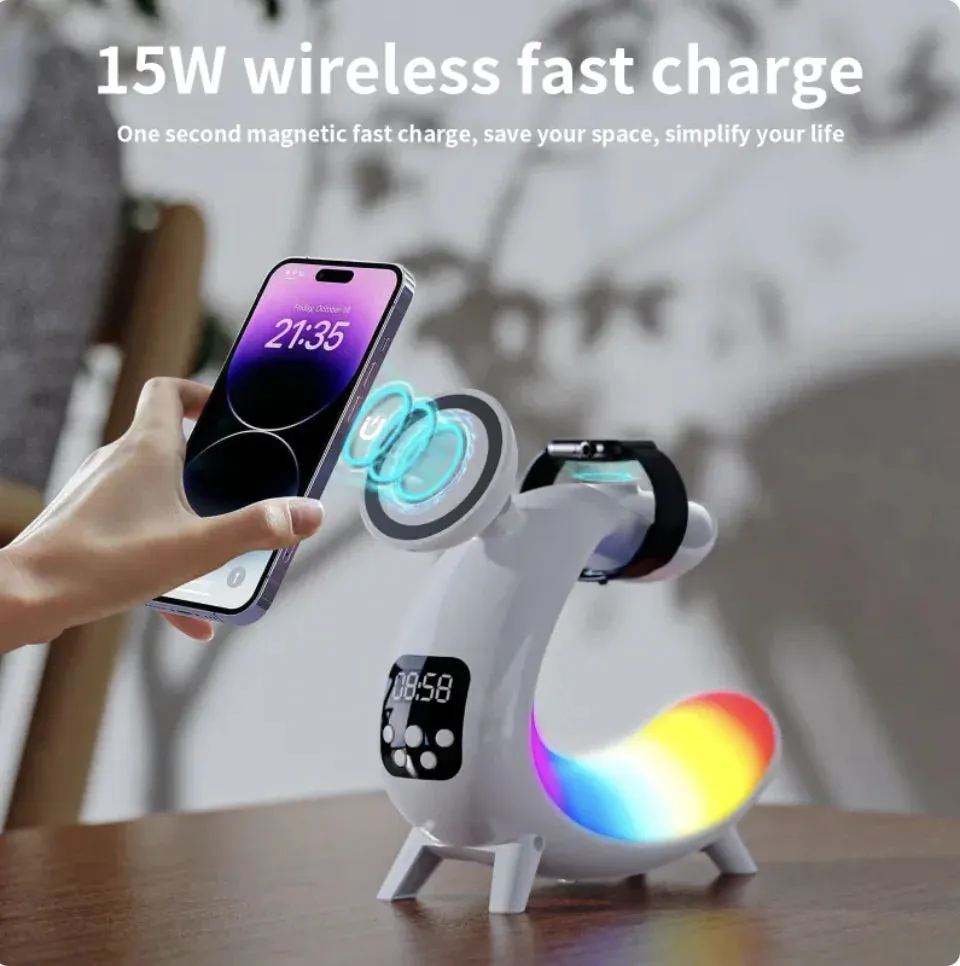 Multi-function Wireless Charging Bedside Table Lamp
